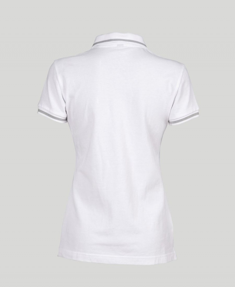 Polo Arena Team Line Corta Sleeve Blanche Femme | CMO-66687523