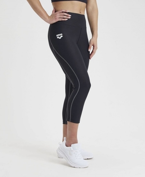 Leggings Arena 3/4 Panel Noir Femme | YVM-30804402