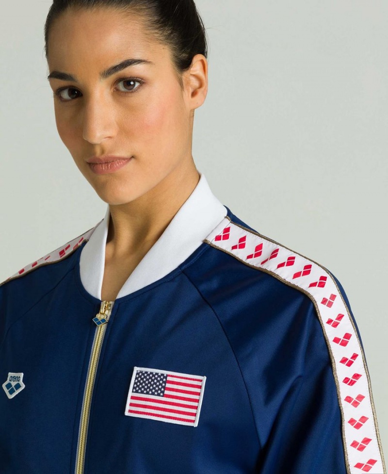 Veste Arena Relax IV Nations Team Bleu Marine Femme | MCK-52979034