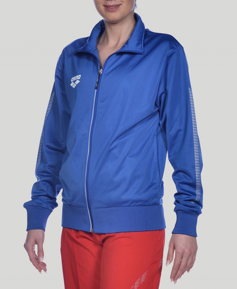 Veste Arena Team Line Tricoté Poly Bleu Femme | UAO-79125075