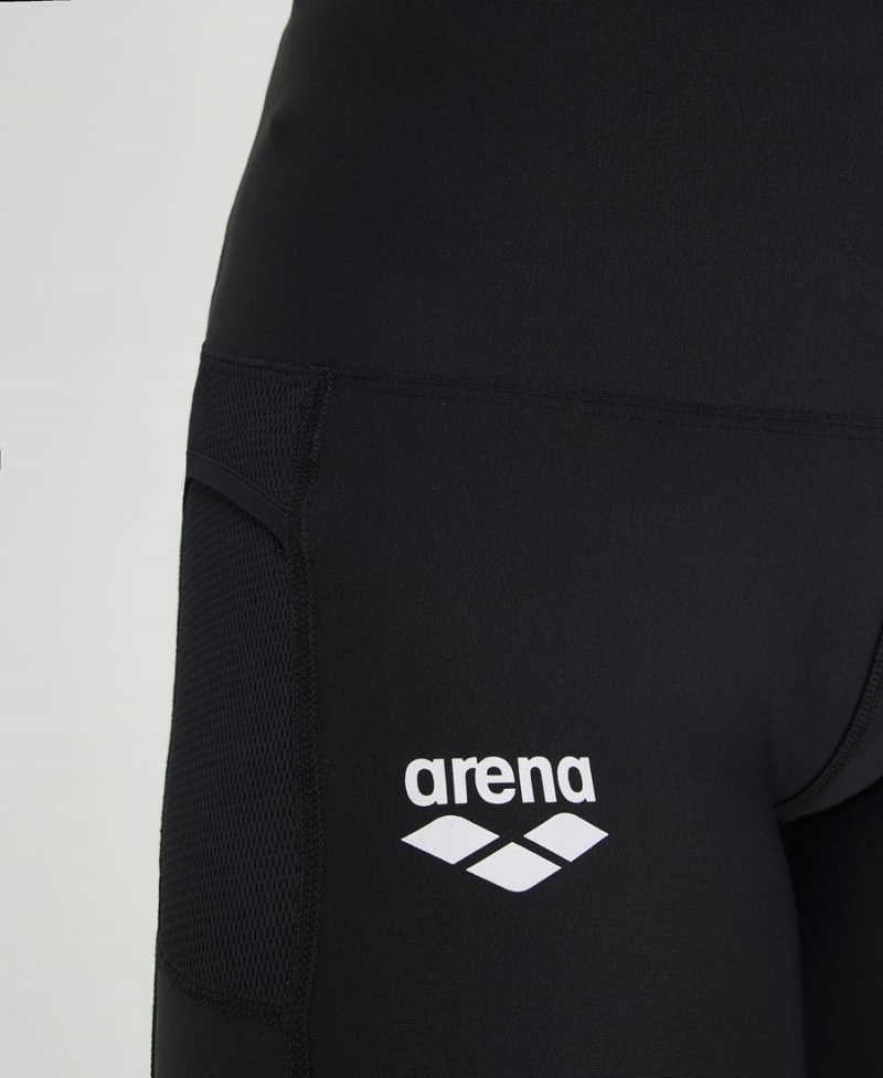 Leggings Arena Team Long Panel Noir Femme | OPD-49356477