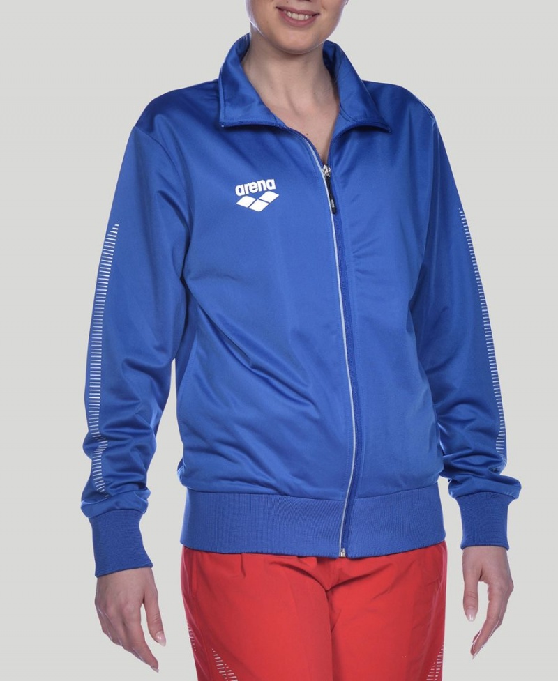 Veste Arena Team Line Tricoté Poly Bleu Femme | UAO-79125075