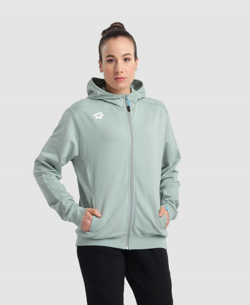 Veste Arena Team Encapuchonné Panel Vert Femme | BPR-23904111