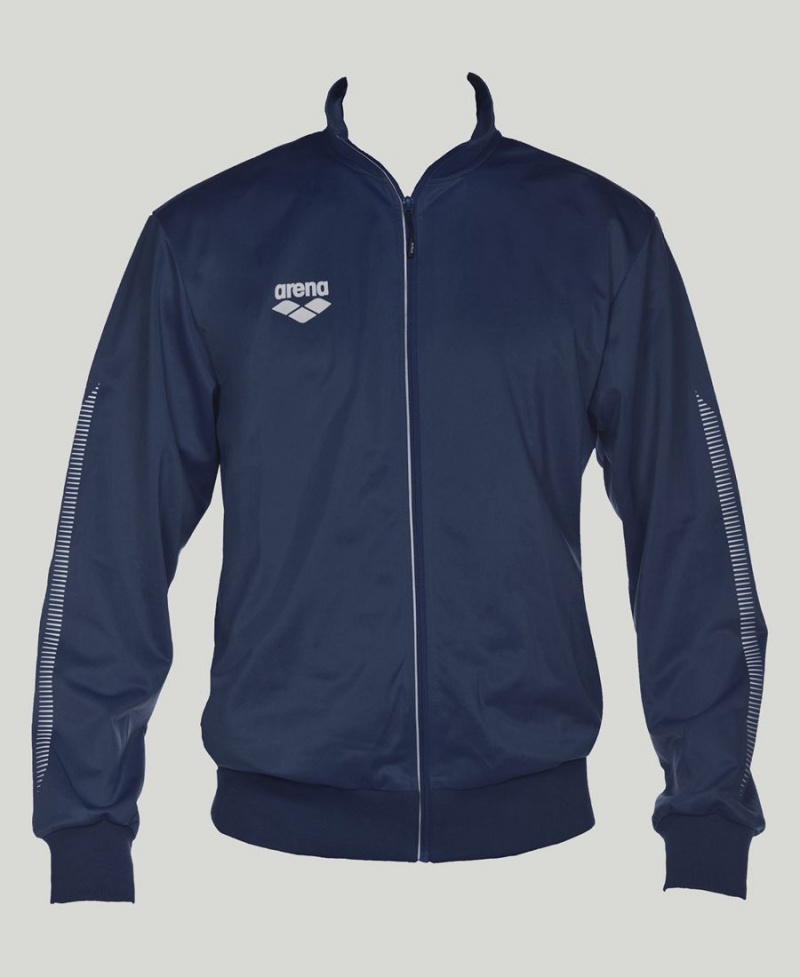 Veste Arena Team Line Tricoté Poly Bleu Marine Femme | QXI-08198016