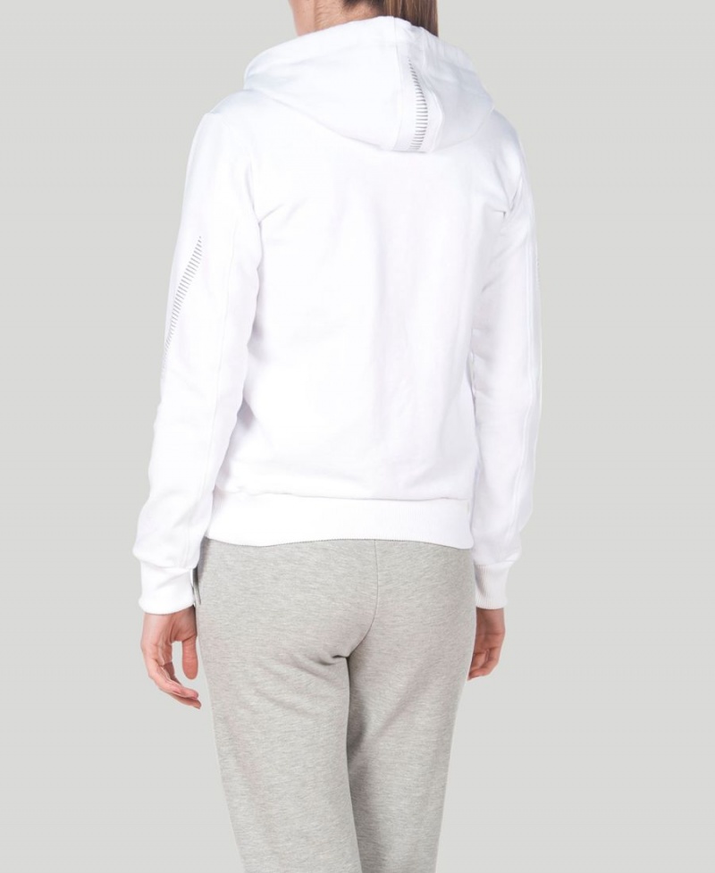 Veste Arena Team Line Encapuchonné Blanche Femme | QVN-83821566