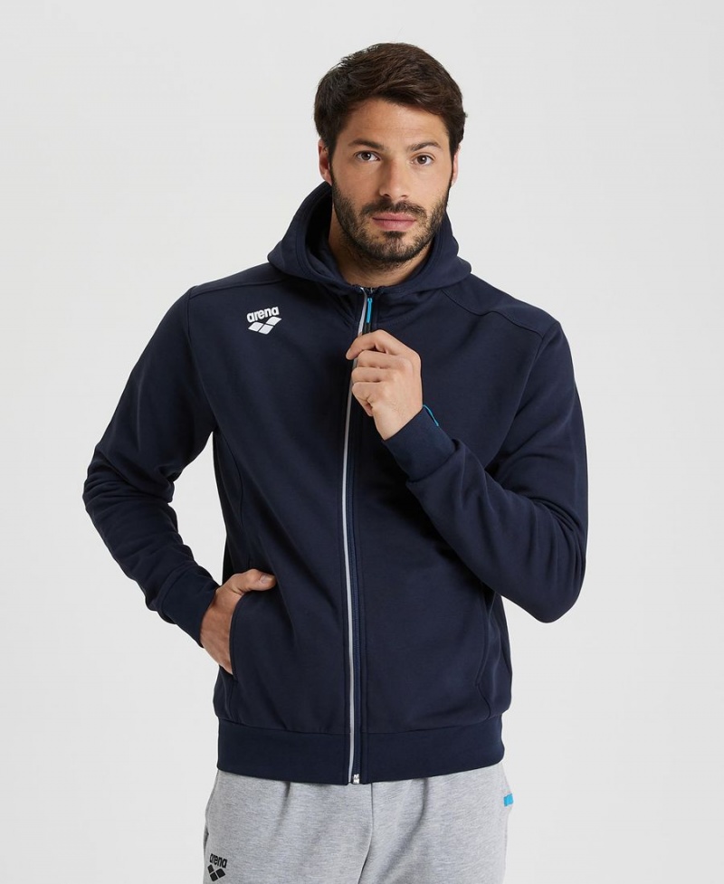 Veste Arena Team Encapuchonné Panel Bleu Marine Femme | PYU-59148771