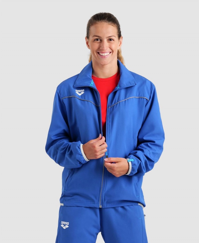 Veste Arena Team Sports Panel Bleu Femme | CZN-75888164