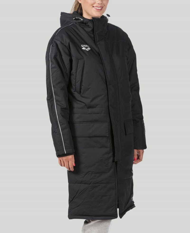 Veste Arena Team Line Parka Noir Femme | QLR-46489698