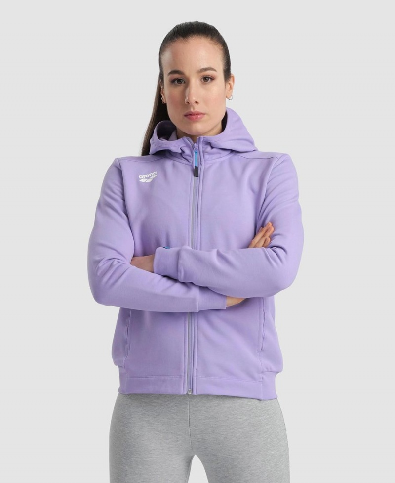 Veste Arena Team Encapuchonné Panel Violette Femme | ZQA-59147341