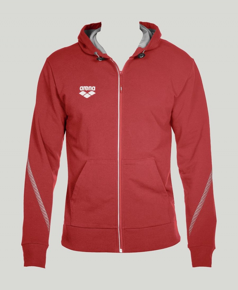 Veste Arena Team Line Encapuchonné Rouge Femme | BHY-57317507