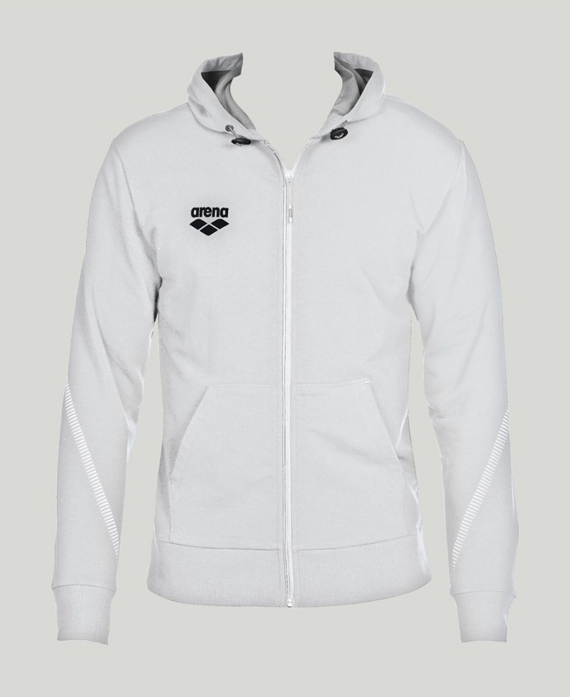 Veste Arena Team Line Encapuchonné Blanche Femme | ODP-19253523