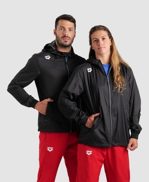 Veste Arena Team Windbreaker Solid Noir Femme | OPE-56858201