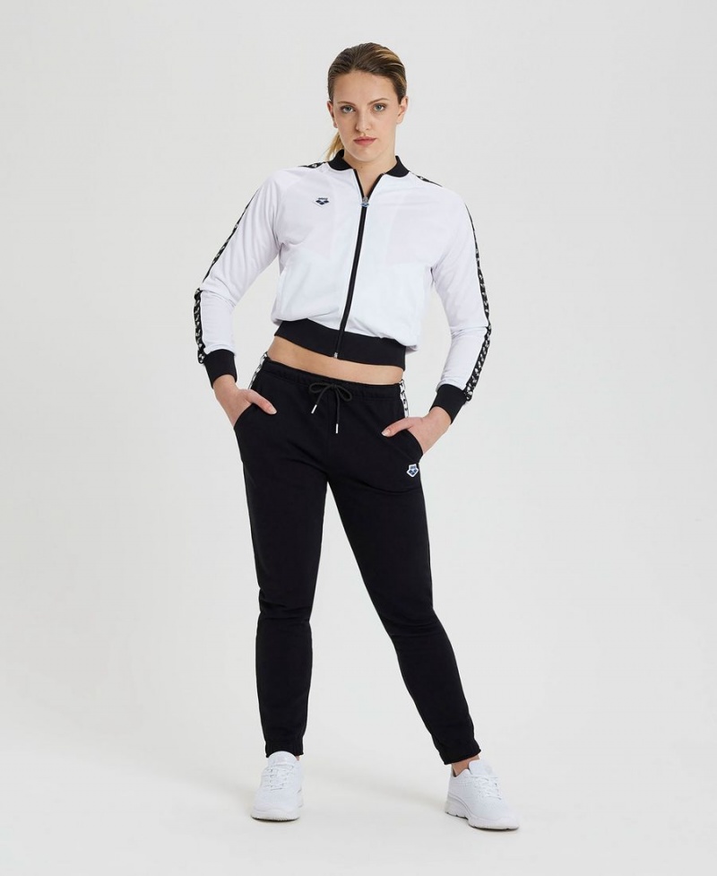 Veste Arena Relax IV Team Full-Zip Blanche Noir Femme | KLZ-39037512