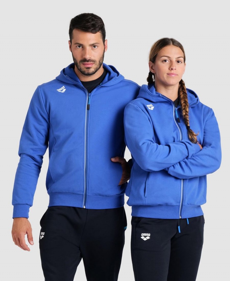 Veste Arena Team Encapuchonné Panel Bleu Femme | SAB-94050390