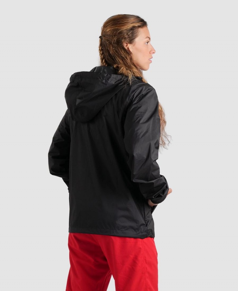 Veste Arena Team Windbreaker Solid Noir Femme | OPE-56858201