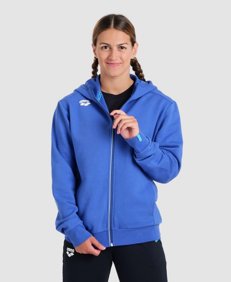 Veste Arena Team Encapuchonné Panel Bleu Femme | SAB-94050390