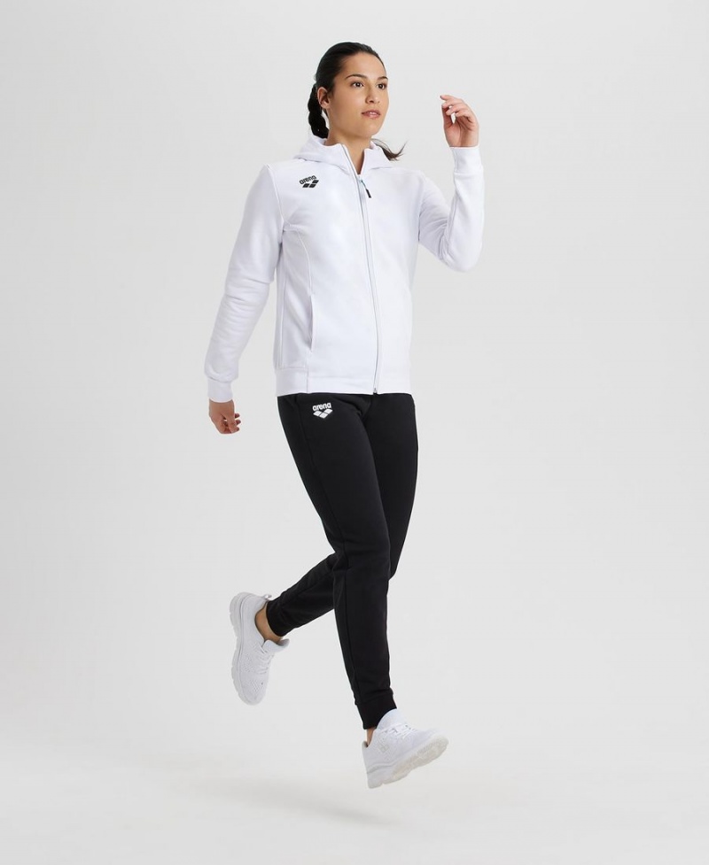 Veste Arena Team Encapuchonné Panel Blanche Femme | OAJ-76437166