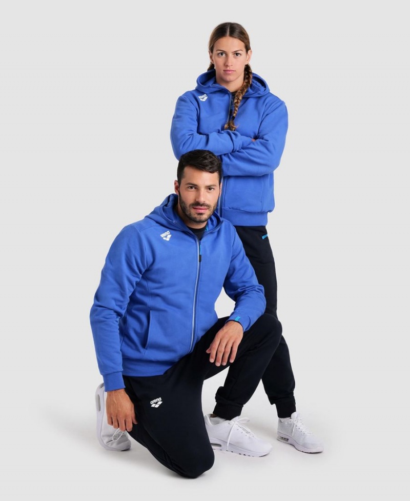 Veste Arena Team Encapuchonné Panel Bleu Femme | SAB-94050390