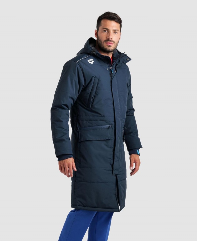 Veste Arena Team Parka Solid Bleu Marine Femme | MUU-82695929