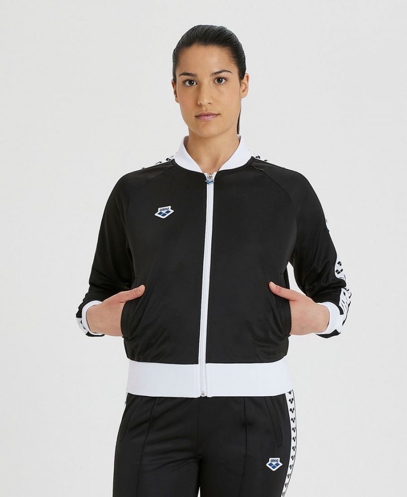 Veste Arena Relax IV Team Full-Zip Noir Blanche Femme | AJT-57885733