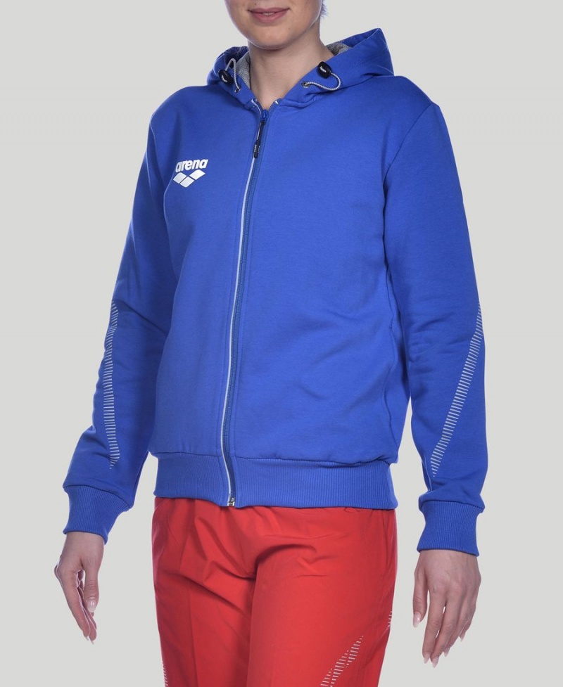 Veste Arena Team Line Encapuchonné Bleu Femme | BWM-60180903