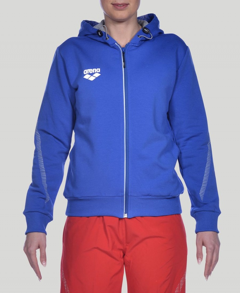 Veste Arena Team Line Encapuchonné Bleu Femme | BWM-60180903