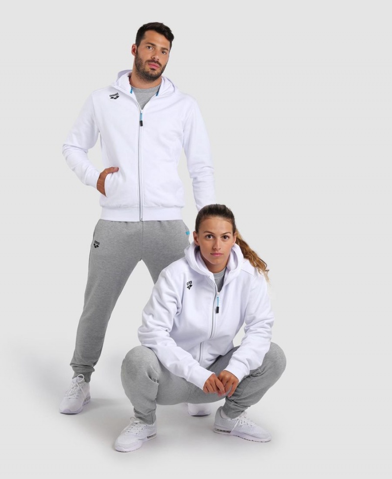 Veste Arena Team Encapuchonné Panel Blanche Femme | WKZ-94984044