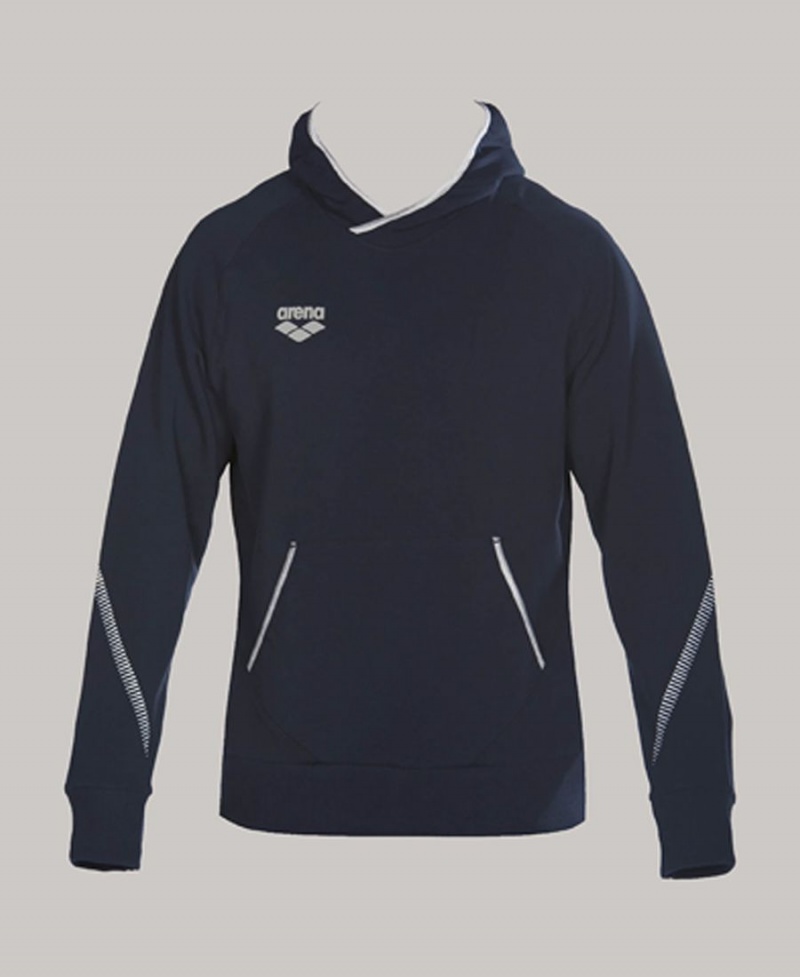 Sweat a Capuche Arena Team Line Bleu Marine Femme | HUK-95287569