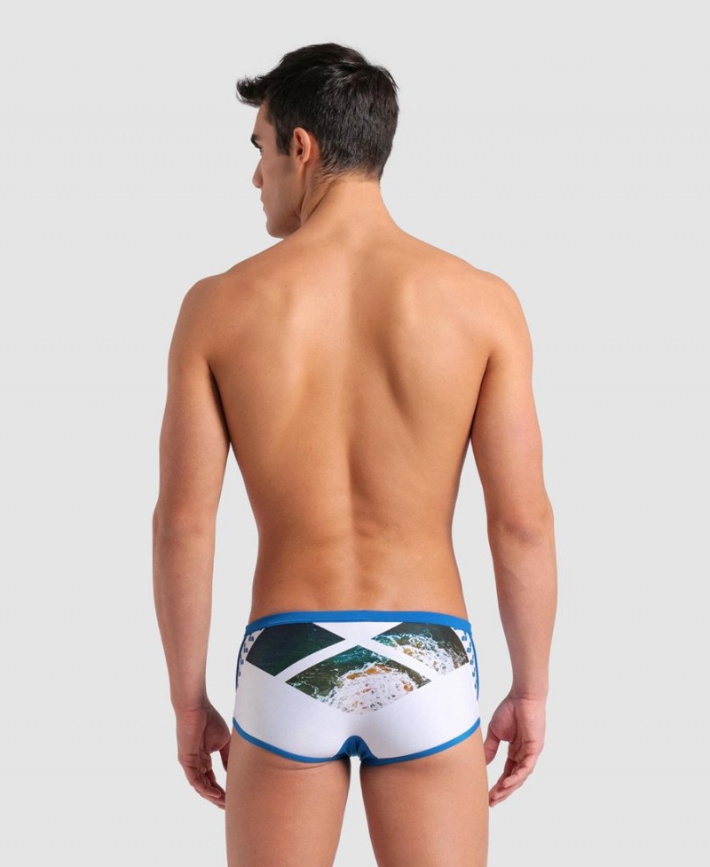 Slip de Bain Arena Planet D'eau Low Taille Bleu Blanche Multicolore Homme | LPJ-15811819