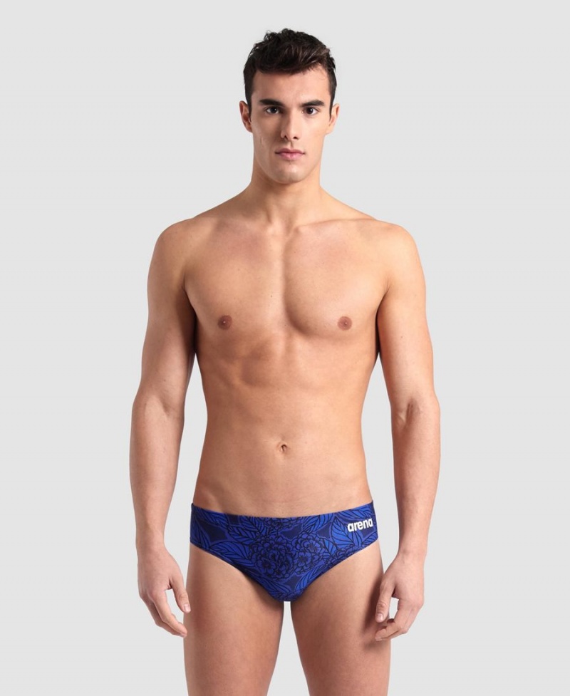 Slip de Bain Arena Hydrange Bouquet Bleu Marine Homme | FXN-71971916