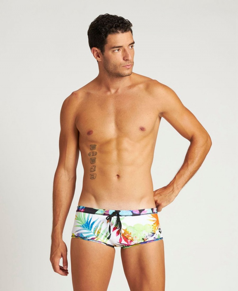 Slip de Bain Arena Tropical Days Reversible Low Taille Noir Blanche Multicolore Homme | NDA-90374576