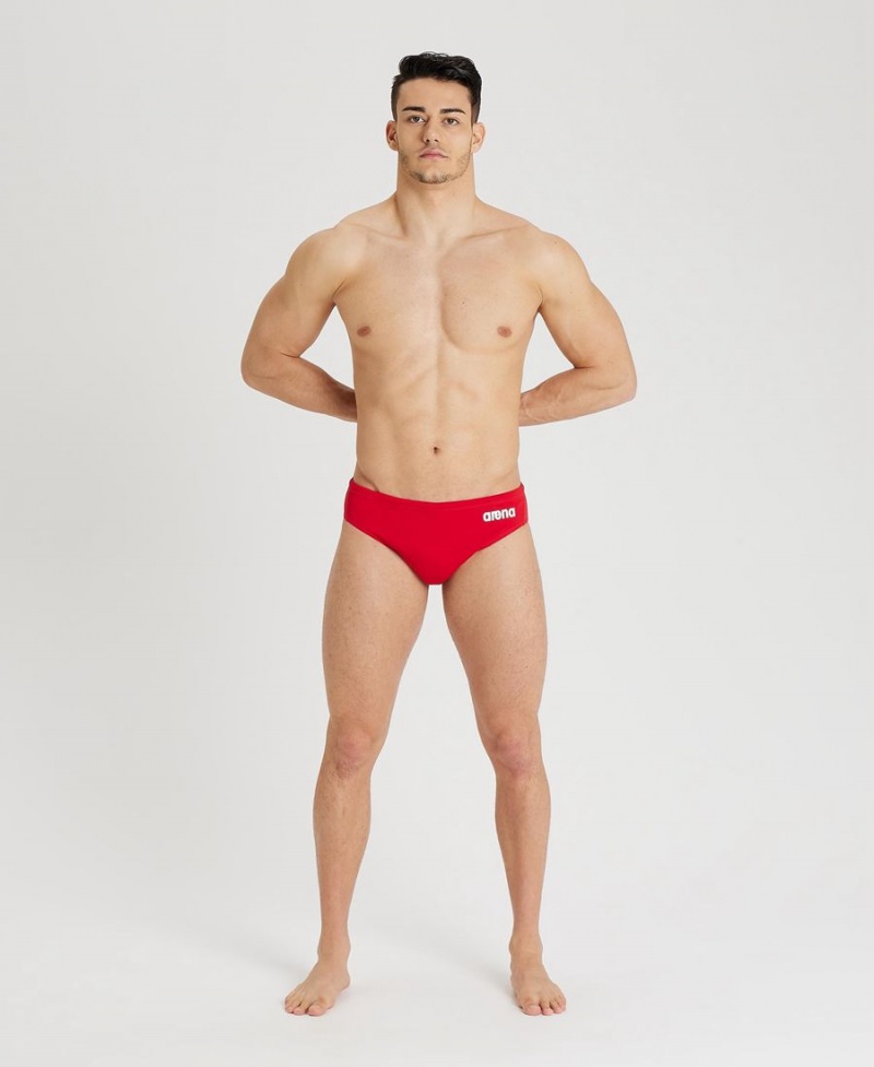 Slip de Bain Arena Team Solid D'eau Polo Rouge Homme | RJI-25833643