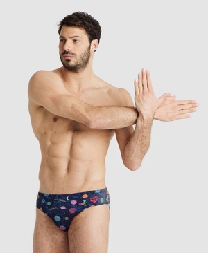 Slip de Bain Arena Drew Kibler Collection Bleu Marine Multicolore Homme | QIC-71675059