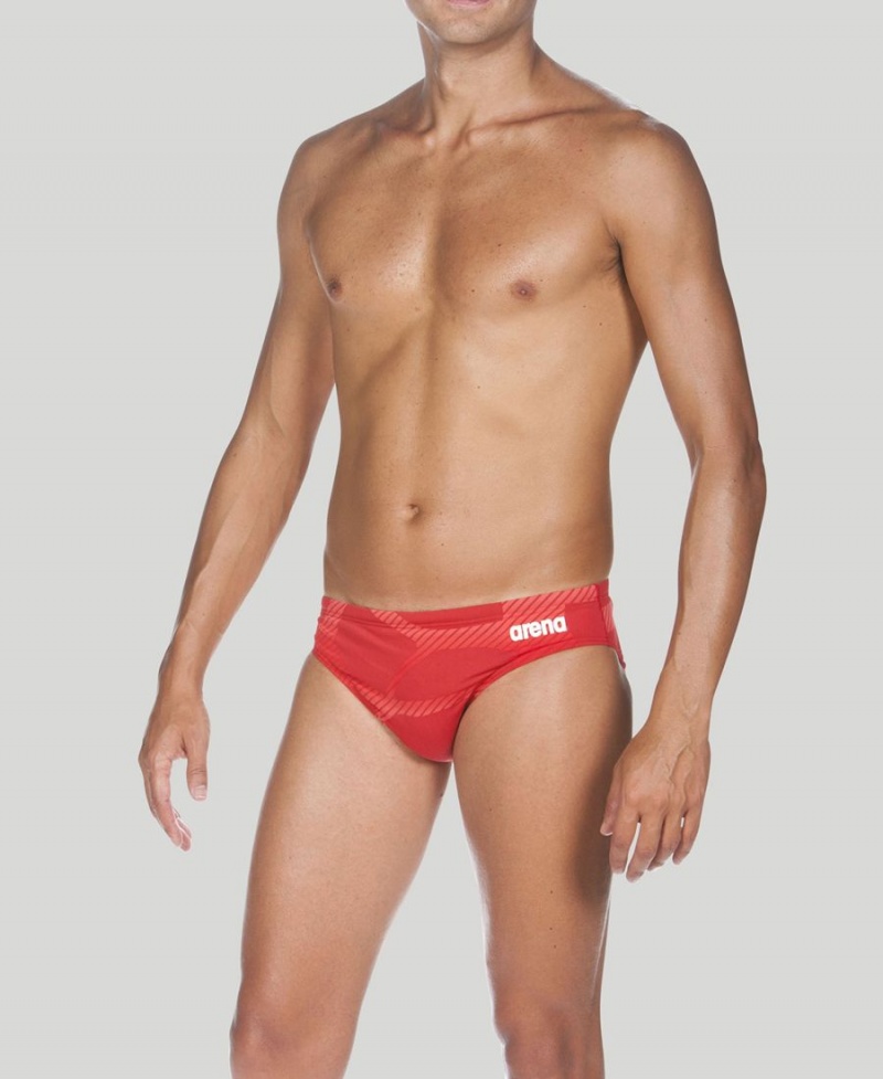 Slip de Bain Arena Spider Rouge Homme | FUG-70513278