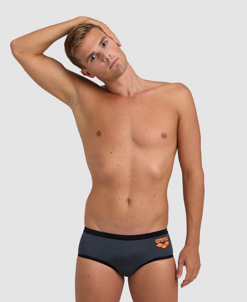 Slip de Bain Arena One Big Logo Grise Noir Homme | ROR-30695575