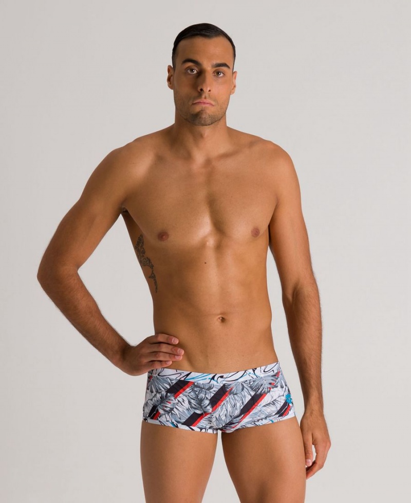 Slip de Bain Arena Floral Reversible Low Taille Noir Multicolore Homme | WFQ-07008630