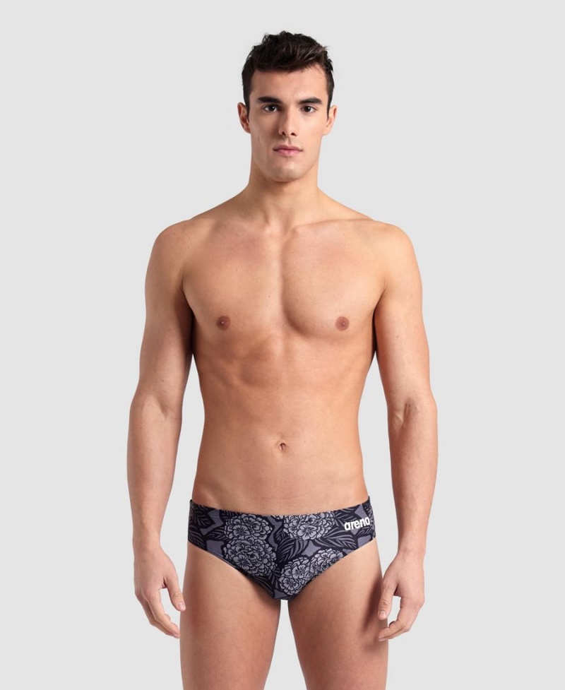 Slip de Bain Arena Hydrange Bouquet Noir Homme | LTF-34532697