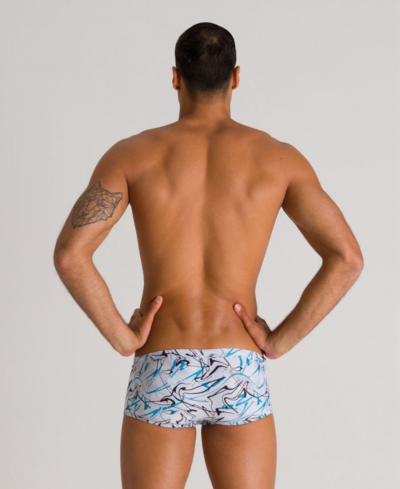 Slip de Bain Arena Floral Reversible Low Taille Noir Multicolore Homme | WFQ-07008630