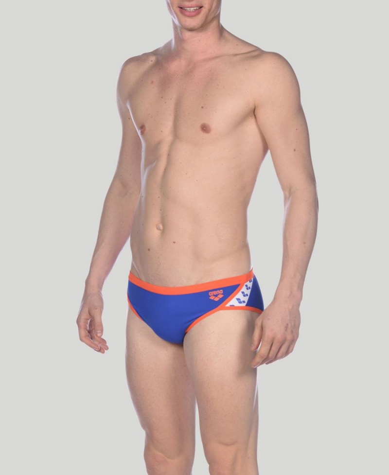 Slip de Bain Arena Team Stripe Bleu Rouge Homme | WGR-45516285