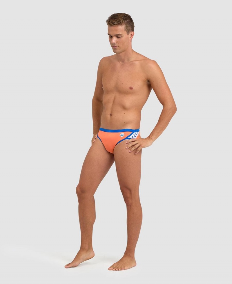 Slip de Bain Arena Icons Orange Bleu Homme | IRQ-30781782