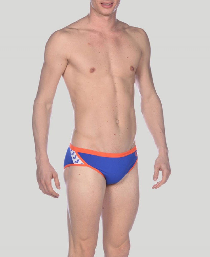 Slip de Bain Arena Team Stripe Bleu Rouge Homme | WGR-45516285