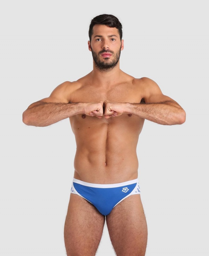 Slip de Bain Arena Icons Bleu Blanche Homme | HUR-10782089