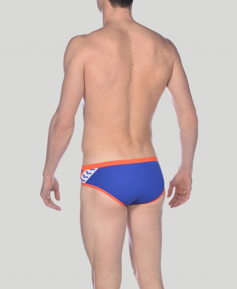 Slip de Bain Arena Team Stripe Bleu Rouge Homme | WGR-45516285