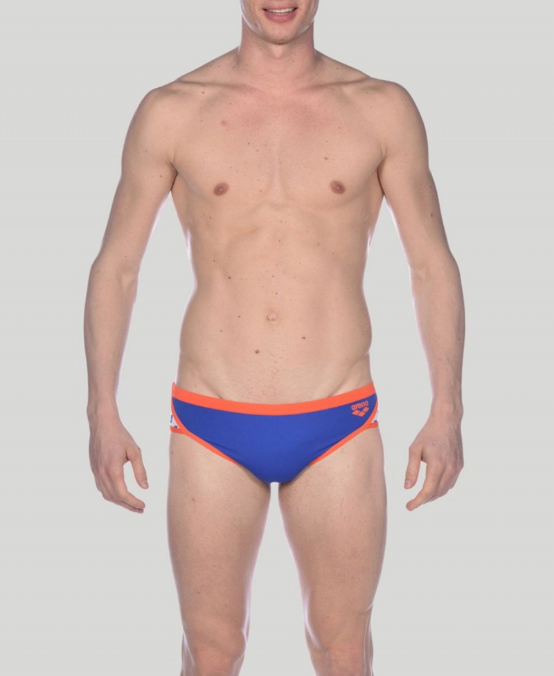 Slip de Bain Arena Team Stripe Bleu Rouge Homme | WGR-45516285