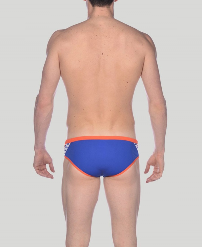 Slip de Bain Arena Team Stripe Bleu Rouge Homme | WGR-45516285