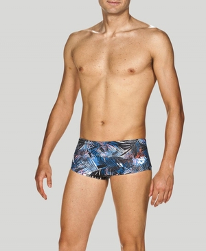 Slip de Bain Arena Floral Allover Square Bleu Marine Multicolore Homme | VRU-23698536