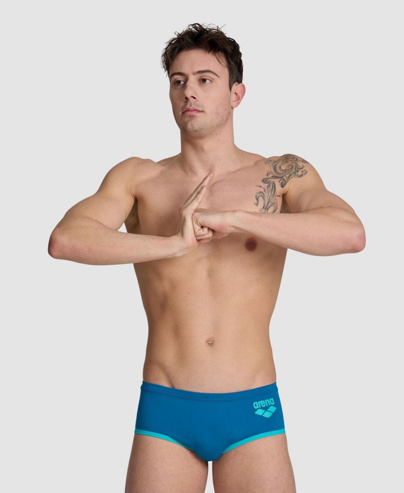 Slip de Bain Arena One Big Logo Bleu Turquoise Homme | OPW-53412335