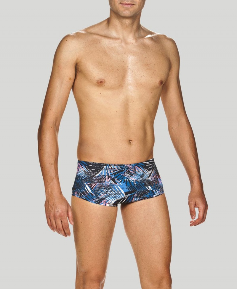 Slip de Bain Arena Floral Allover Square Bleu Marine Multicolore Homme | VRU-23698536