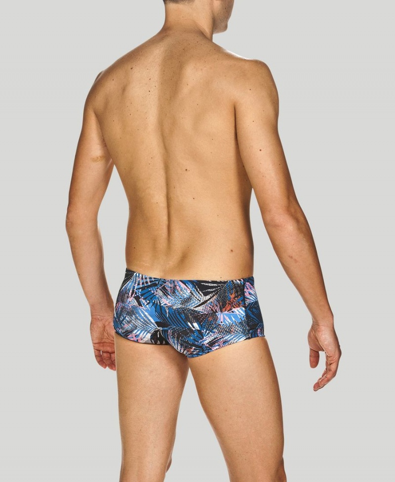 Slip de Bain Arena Floral Allover Square Bleu Marine Multicolore Homme | VRU-23698536