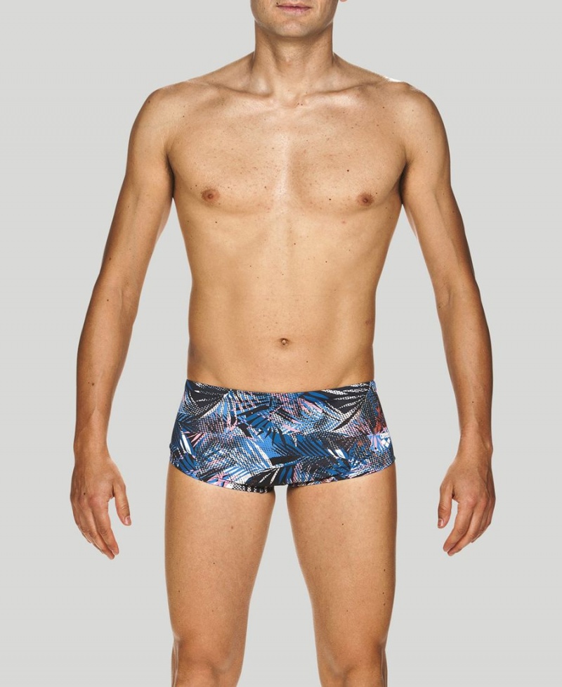 Slip de Bain Arena Floral Allover Square Bleu Marine Multicolore Homme | VRU-23698536